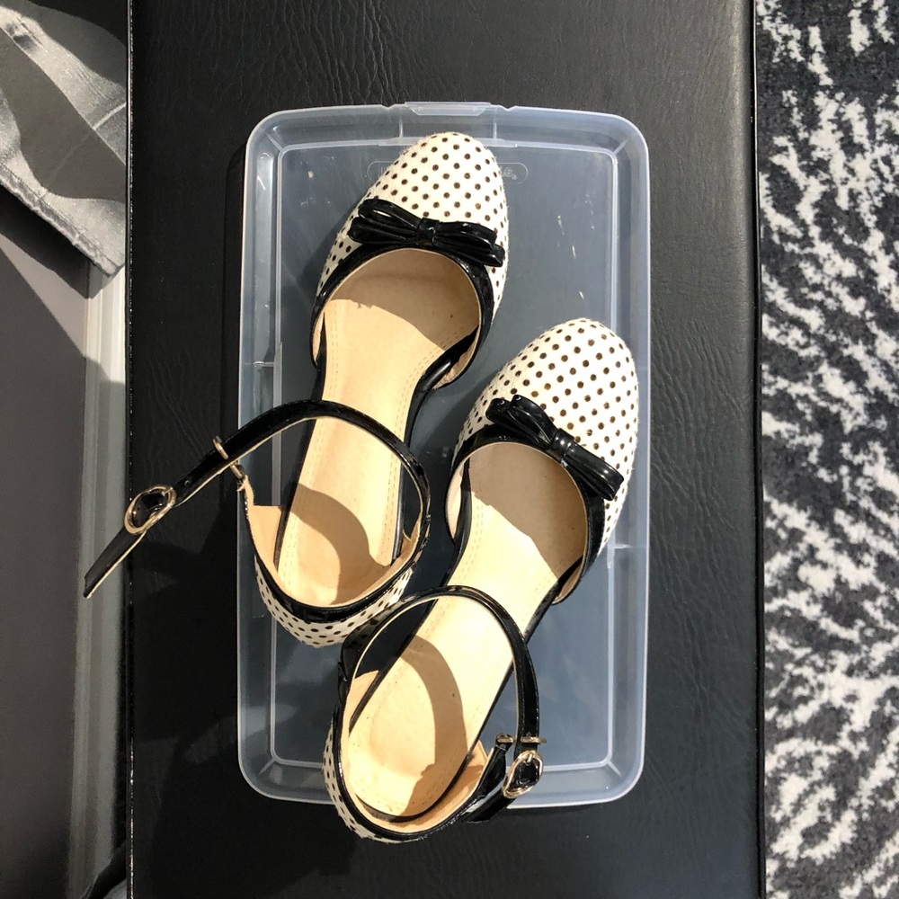 Pony Hair Dots Vintage Leather Pumps Sz6